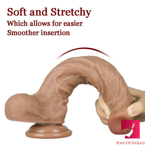 10.04in soft stretchy smooth dildo sex toy for female masturbation