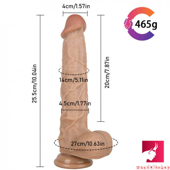 10.04in soft stretchy smooth dildo sex toy for female masturbation