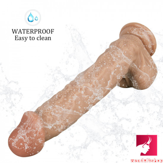 10.04in soft stretchy smooth dildo sex toy for female masturbation