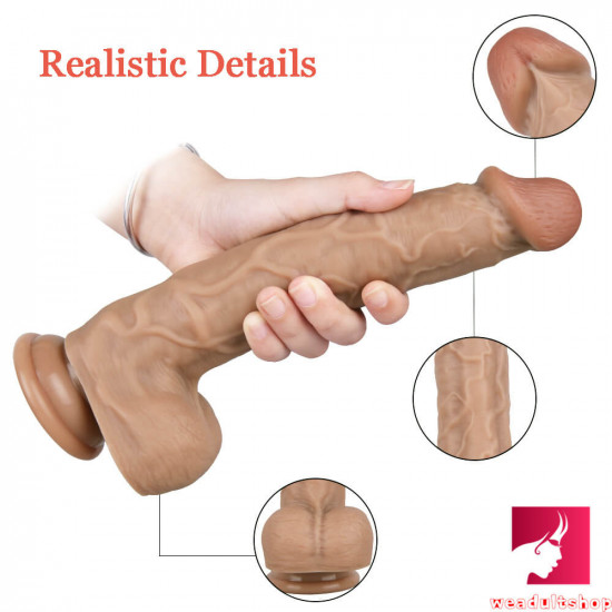 10.04in soft stretchy smooth dildo sex toy for female masturbation