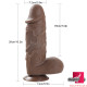 10.2in big thick dildo with realistic veins for adult couples