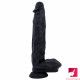 10.6in soft double layer silicone big long dildo realistic penis toy