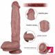 10.6in soft double layer silicone big long dildo realistic penis toy