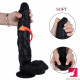 10.6in soft double layer silicone big long dildo realistic penis toy