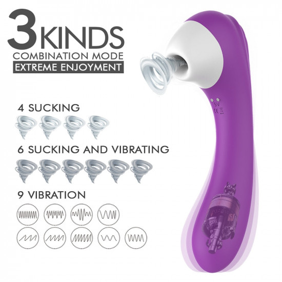 10 frequency usb magnetic charging vagina suction vibrator