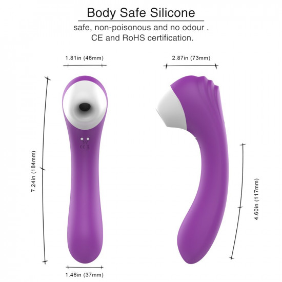 10 frequency usb magnetic charging vagina suction vibrator