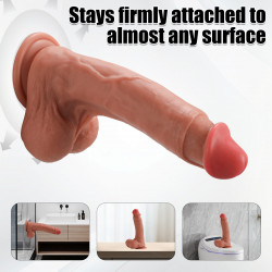 10inch large dildo with testicles