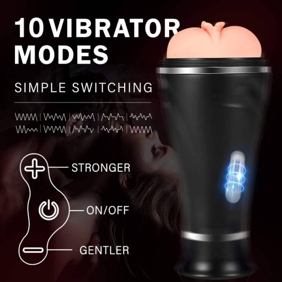 10 vibrating virgina pussy stroker adult sex toy