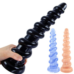 11 inch large anal dildo butt plug - graduated beads anal plug huge dildos for women