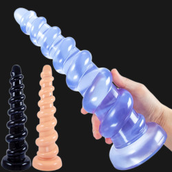 11 inch large anal dildo butt plug - graduated beads anal plug huge dildos for women