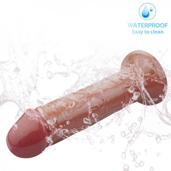 11.02in waterproof realistic skin texture brown dildo cock toy