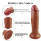 11.02in waterproof realistic skin texture brown dildo cock toy