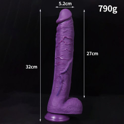 12 inch soft purple huge custom dildo