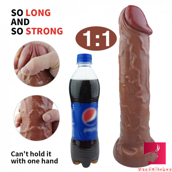 12.3in powerful sucker long dildo with hypertrophy glans