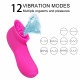 Female 12-frequency silicone sucker massage vibrator