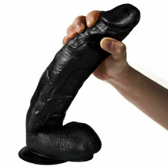 12 inch huge dildo powerful suction base dong soft penis toy