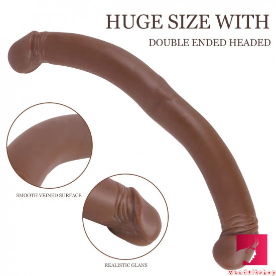 13.38in real looking double sided dildo for anus vagina fucking