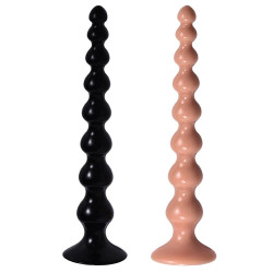 14 inch long anal beads butt plug -silicone dildo sex toy for men women