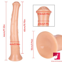 17.32in realistic long large black thick horse dildo for couple sex