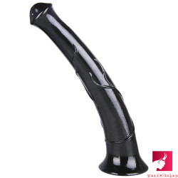 17.32in realistic long large black thick horse dildo for couple sex