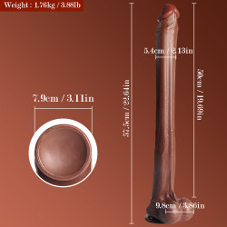 22 inch extra long dildo brown