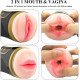 2in1 masturbator 3d realistic vibrating stroker with 2 bullet vibrators