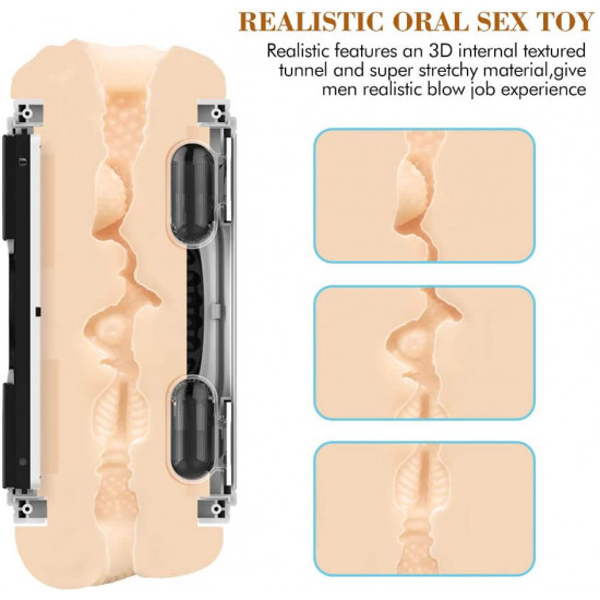 2in1 pocket pussy sex toy 3d realistic textured vagina anus stroker