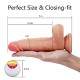 360° whirling vibration thin suction cup dildo