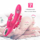 3in1 massaging av wand rabbit vibrator with 6 beads female toy