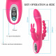 3in1 massaging av wand rabbit vibrator with 6 beads female toy