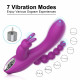 3in1 massaging av wand rabbit vibrator with 6 beads female toy