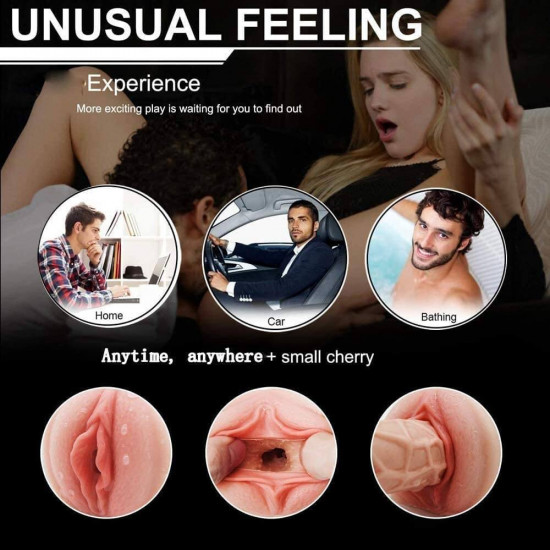 3in1 stimulating handsfree blowjob rotating male masturbator