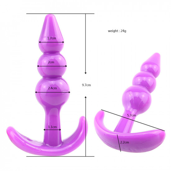 4pcs silicone anal beads g spot butt plug masturbation sex toys