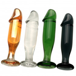 5 inch smooth simulated penis glass dildo