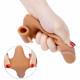 5.9in hollow silicone dildo vibrating penis extender sex toy