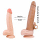 5.9in hollow silicone dildo vibrating penis extender sex toy