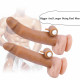 5.9in hollow silicone dildo vibrating penis extender sex toy