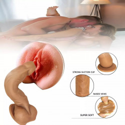 6.3 inch dual hardness silicone realistic dildo