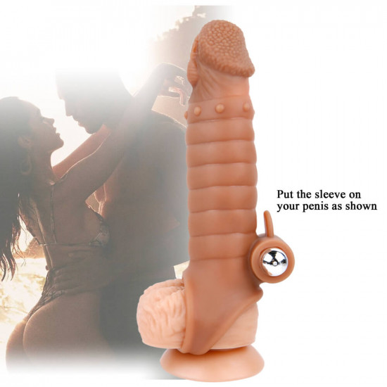 6.1in men penis enlargement vibrating silicone sex love thicken toy