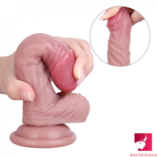 6.3in curved flexible young looking dildo adult toy for females