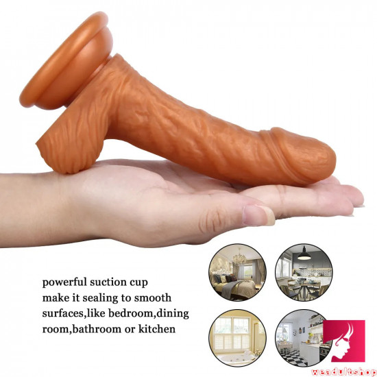 6.3in curved flexible young looking dildo adult toy for females