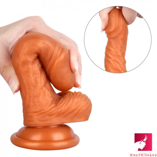 6.3in curved flexible young looking dildo adult toy for females