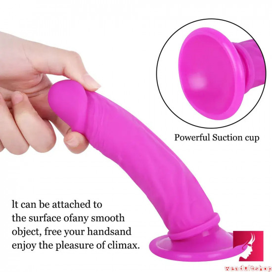 6.3in realistic dildo with suction cup for women men fake penis