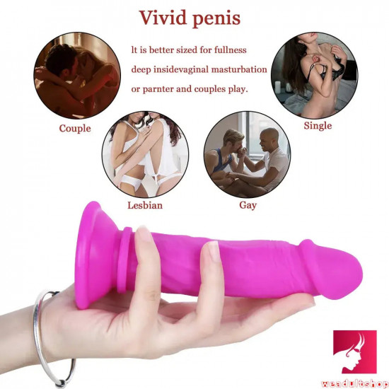 6.3in realistic dildo with suction cup for women men fake penis