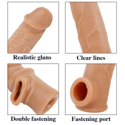 6.3in thicken cock extender sheath extension sex toy sleeve