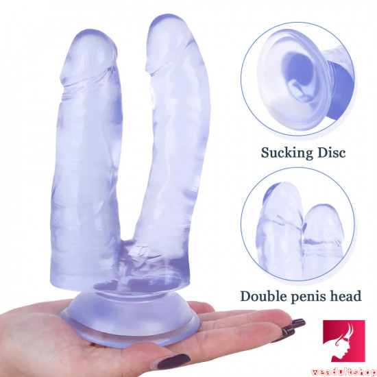 6.69in real looking double ended dildo for lesbian masturbation