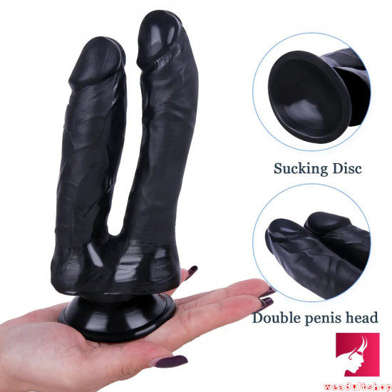 6.69in real looking double ended dildo for lesbian masturbation