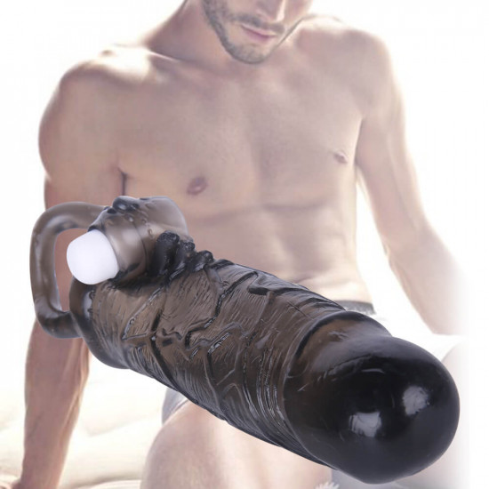 6.7in vibrating penis extender male sex toy for men