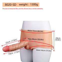 7.6 inch wearable realistic dildo panties