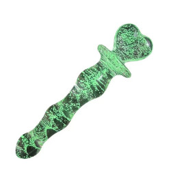 7 inch luminous fairy wand glass dildo